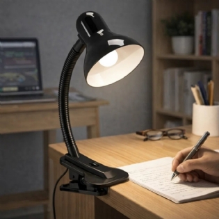 LUMINARIA DE MESA VIKING PARA 1 LAMPADA E27 CLIP PRETO BIVOLT - LUMINATTI