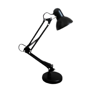 LUMINARIA DE MESA ARTICULAVEL PARA 1 LAMPADA E27 BIVOLT CLIP PRETO - LUMINATTI