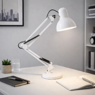 LUMINARIA DE MESA ARTICULAVEL PARA 1 LAMPADA E27 BIVOLT CLIP BRANCO - LUMINATTI