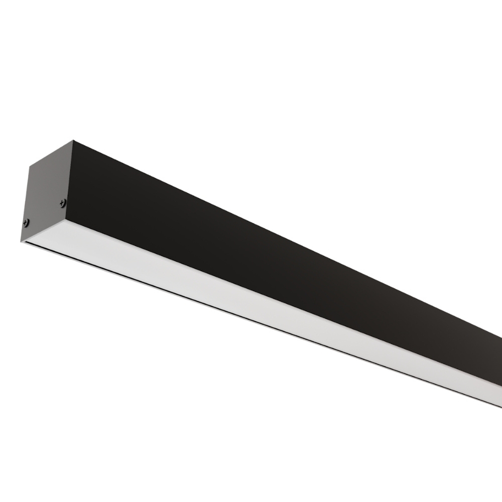 PERFIL ALOJAMENTO 30MM PRETO DIFUSOR BRANCO 3 METROS - LUMINATTI