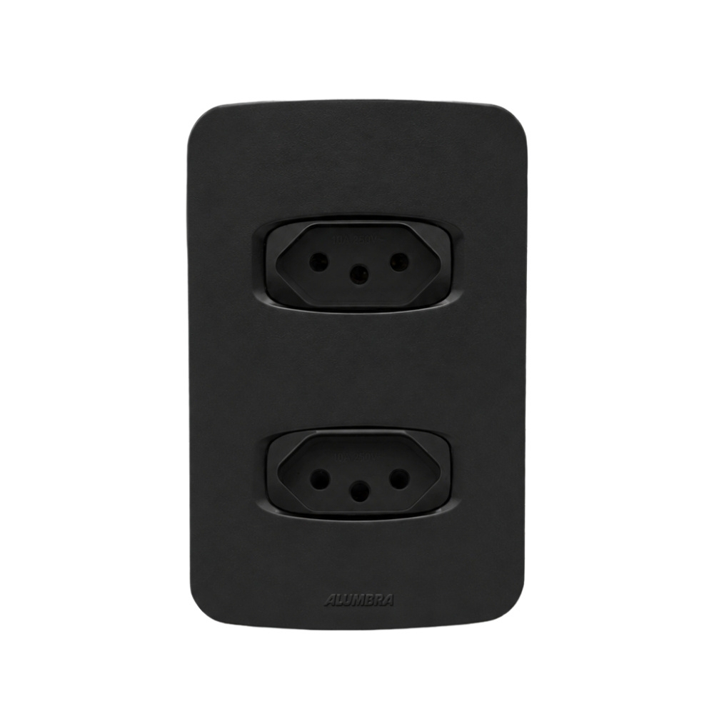 MODULO INTERRUPTOR SIMPLES 10A 250V PRETO GRACIA/MAXX - ALUMBRA