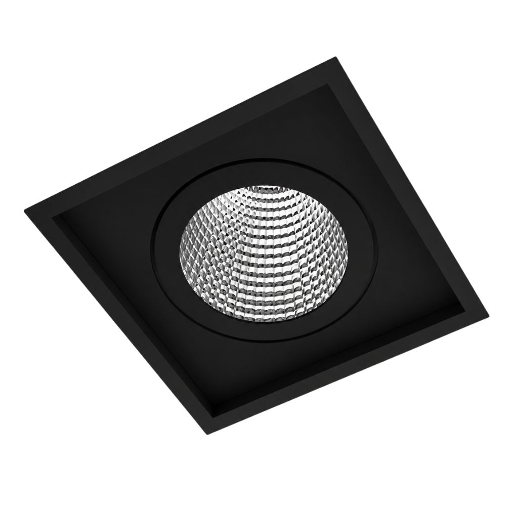 SPOT EMBUTIR PARA 1 LAMPADA PAR30 PRETO MICRO BORDA - BELLA LUCE