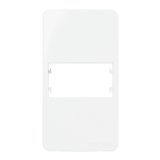 PLACA 4X2 PARA 1 POSTO COM SUPORTE BRANCO SLEEK PARA CONDULETE - MARGIRIUS