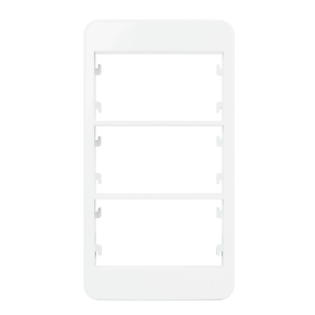 PLACA 4X2 PARA 3 POSTOS COM SUPORTE BRANCO SLEEK PARA CONDULETE - MARGIRIUS