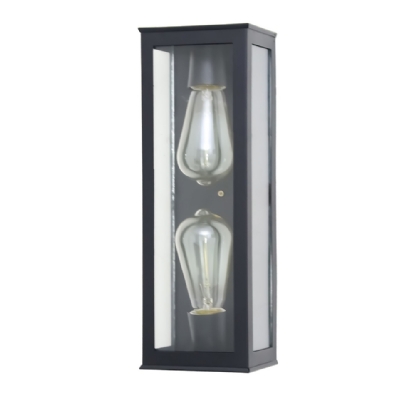 ARANDELA VINTAGE QUADRADO PARA 2 LAMPADA E27 PRETO MICRO - IDEAL LUSTRES