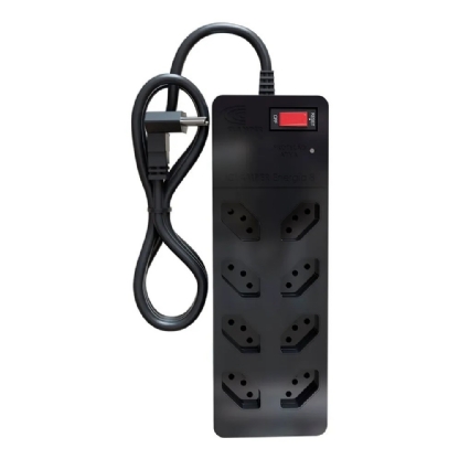 PROTETOR DE SURTO PARA 8 TOMADAS COM FILTRO LINHA PRETO - CLAMPER