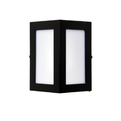 ARANDELA ALUMINIO TRIANGULAR PARA 1 LAMPADA E27 PRETO - IDEAL LUSTRES