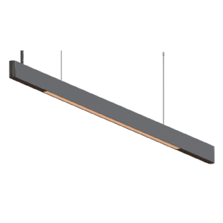 LUMINARIA/PENDENTE LINEAR MISTA LED 40W LUZ AMARELA 3000K PRETO - PIX ILUMINACAO