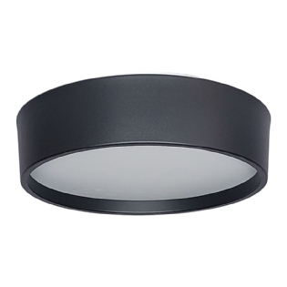 PLAFON RAVENA SOBREPOR PARA 6 LAMPADAS E27 PRETO REDONDO 54CM - MADRILUX