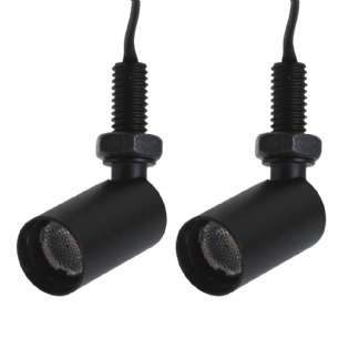 SPOT LED MINI LEYA 1W BIVOLT LUZ AMARELA 2700K 90LM REDONDO PRETO COM 2 PECAS - GAYA