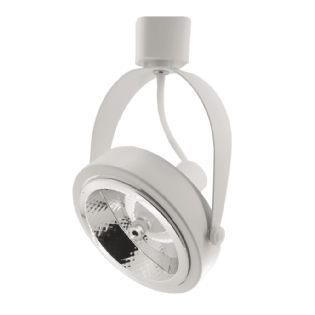 SPOT PARA TRILHO DISCO PARA 1 LAMPADA AR111 BRANCO FERRO - PIX ILUMINACAO