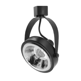 SPOT PARA TRILHO DISCO PARA 1 LAMPADA AR111 PRETO FERRO - PIX ILUMINACAO