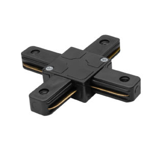 CONECTOR PARA TRILHO TIPO X PRETO - PIX ILUMINACAO