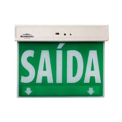 PLACA DE SAIDA LED 1 FACE VERDE 1W BIVOLT - BLUMENAU