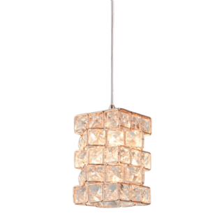 PENDENTE LED CUBICUS 5W LUZ AMARELA 3000K COM CABO 2 METROS - CHANDELIE