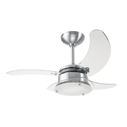 VENTILADOR CHANCELER TETO LED 3 PAS 127V ALUMINIO ESCOVADO - TRON