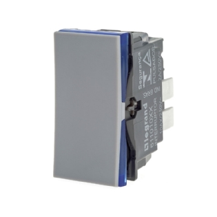 MODULO INTERRUPTOR SIMPLES 10A 250V CINZA COM BORNE - PIAL PLUS+