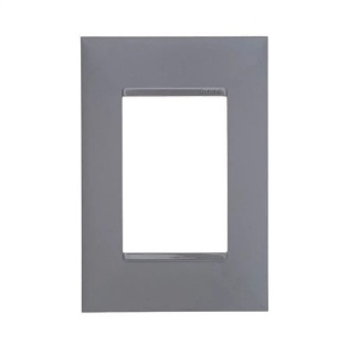 PLACA 4X2 PARA 3 POSTOS CINZA SEM SUPORTE - PIAL PLUS+