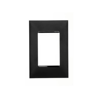 Placa 4x2 para 3 Postos Preto Sem Suporte - Pial Plus+