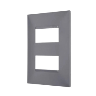 PLACA 4X2 PARA 2 POSTOS SEPARADOS CINZA SEM SUPORTE - PIAL PLUS+