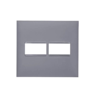 PLACA 4X4 PARA 2 POSTOS SEM SUPORTE CINZA - PIAL PLUS+