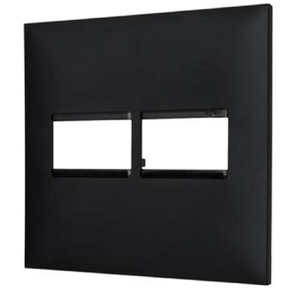 PLACA 4X4 PARA 2 POSTOS PRETO SEM SUPORTE - PIAL PLUS+