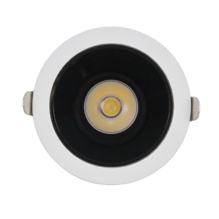 SPOT LED MIRA REDONDO 7W BIVOLT LUZ NEUTRA 4000K 700LM 24G BRANCO E PRETO - GAYA