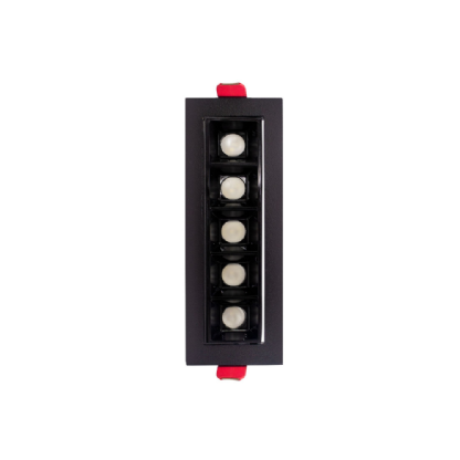 SPOT FOCO EMBUTIR 10W BIVOLT LUZ NEUTRA 4000K 800LM 24 GRAUS PRETO DIRECIONAVEL - GAYA