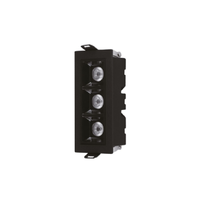 SPOT FOCO EMBUTIR 6W BIVOLT LUZ AMARELA 2700K 480LM 24 GRAUS PRETO DIRECIONAVEL - GAYA
