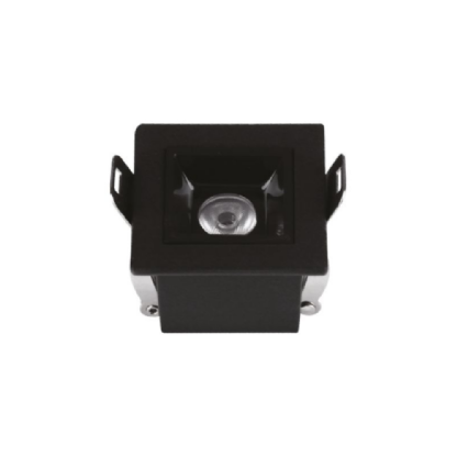 SPOT FOCO EMBUTIR 3W BIVOLT LUZ NEUTRA 4000K 240LM 24 GRAUS PRETO DIRECIONAVEL - GAYA