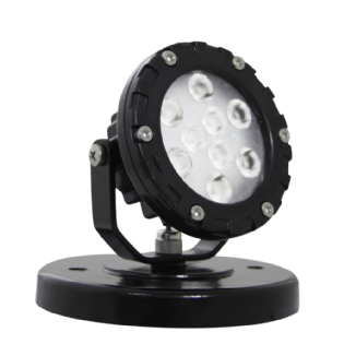 SPOT LED BASE 8W BIVOLT LUZ AMARELA 3000K 1000LM 45 GRAUS PLASTICO PRETO IP65 - ILUCTRON