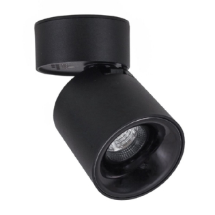 SPOT LED COMFORT SOBREPOR 12W BIVOLT LUZ AMARELA 3000K 1080LM PRETO DIRECIONAVEL - GAYA