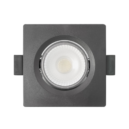 SPOT LED EMBUTIR QUADRADO 3W BIVOLT LUZ BRANCA 6500K MR11 240LM PRETO - BLUMENAU