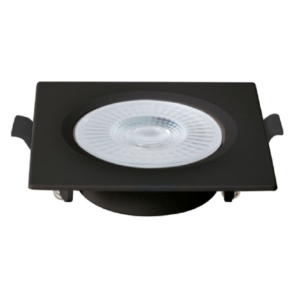 SPOT LED EMBUTIR 6W BIVOLT 6500K MR16 410LM PRETO QUADRADO - BLUMENAU