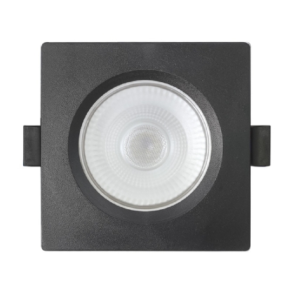 Spot Led Embutir Quadrado 8w Bivolt Luz Amarela 3000k Par20 240lm Preto - Blumenau