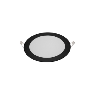 PAINEL LED EMBUTIR REDONDO 12W BIVOLT LUZ AMARELA 3000K PRETO 16,8CM - BLUMENAU
