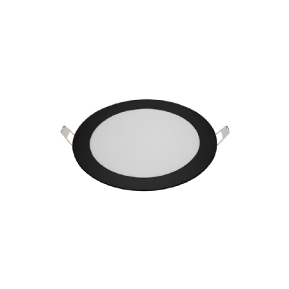 PAINEL LED EMBUTIR REDONDO 12W BIVOLT LUZ NEUTRA 4100K PRETO 16,8CM - BLUMENAU