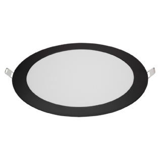 PAINEL LED EMBUTIR REDONDO 24W BIVOLT LUZ NEUTRA 4100K PRETO 29,5CM - BLUMENAU