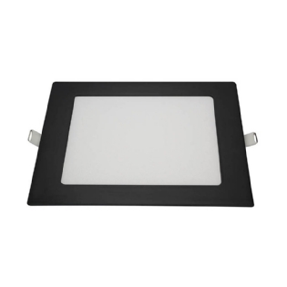 PAINEL LED EMBUTIR QUADRADO 12W BIVOLT LUZ AMARELA 3000K PRETO 17,0CM - BLUMENAU