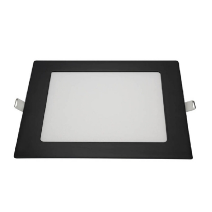 PAINEL LED EMBUTIR QUADRADO 12W BIVOLT LUZ BRANCA 6500K PRETO 17,0CM - BLUMENAU