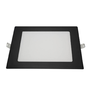 PAINEL LED EMBUTIR QUADRADO 12W BIVOLT LUZ BRANCA 6500K PRETO 17,0CM - BLUMENAU