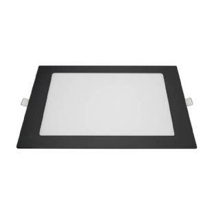 PAINEL LED EMBUTIR 18W BIVOLT LUZ BRANCA 6500K QUADRADO 21,8CM 1350LM PRETO - BLUMENAU