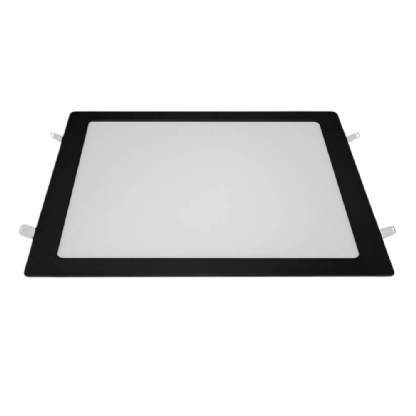 PAINEL LED EMBUTIR 24W BIVOLT LUZ NEUTRA 4100K QUADRADO 29,4CM PRETO - BLUMENAU