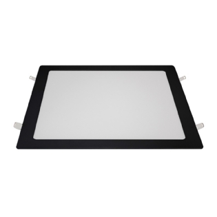 PAINEL LED EMBUTIR 24W BIVOLT LUZ BRANCA 6500K QUADRADO 29,2CM 1800LM PRETO - BLUMENAU