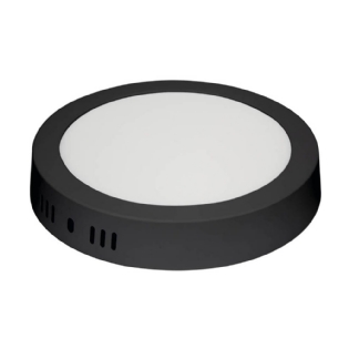 PAINEL LED SOBREPOR REDONDO 12W BIVOLT LUZ AMARELA 3000K PRETO 15,9CM - BLUMENAU