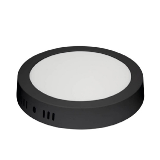 PAINEL LED SOBREPOR 12W BIVOLT LUZ NEUTRA 4100K PRETO 15,9CM - BLUMENAU