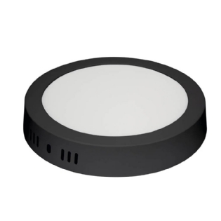 PAINEL LED SOBREPOR REDONDO 12W BIVOLT LUZ BRANCA 6500K PRETO 15,9CM - BLUMENAU