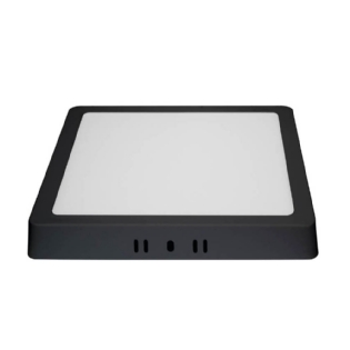 PAINEL LED SOBREPOR 18W BIVOLT LUZ BRANCA 6500K QUADRADO 20,9CM 1350LM PRETO - BLUMENAU