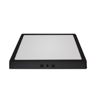 PAINEL LED SOBREPOR 24W BIVOLT LUZ BRANCA 6500K QUADRADO 27,9CM 1800LM PRETO - BLUMENAU