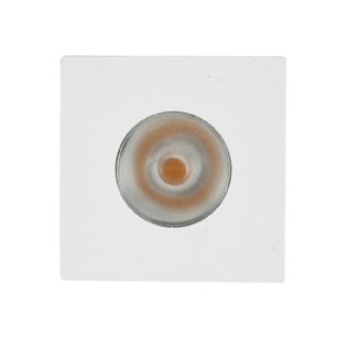 MINI SPOT LED PARA MOVEL 1W LUZ AMARELA 3000K 60LM BRANCO - GAYA